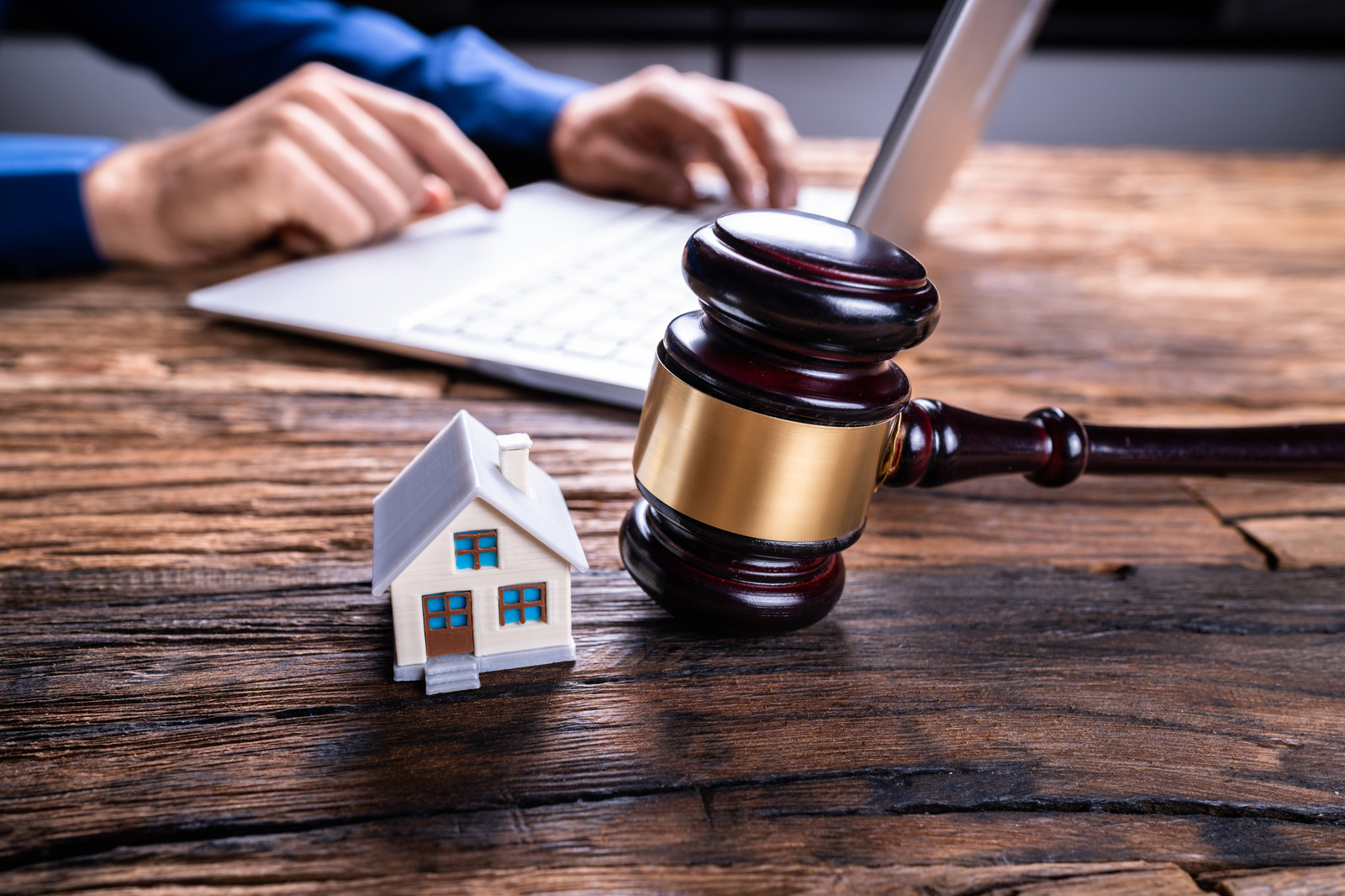 gavel and home