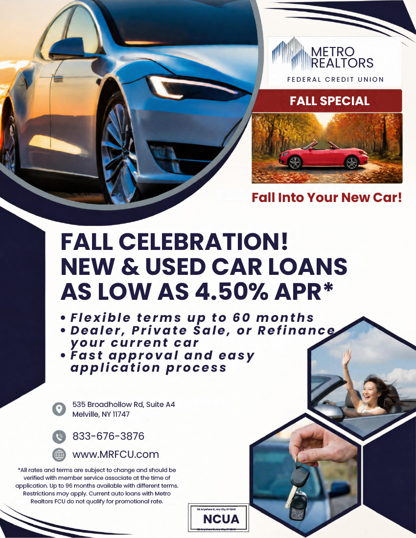 MRFCU Fall-Special-New-and-Used Car loans as low as 4.50%
