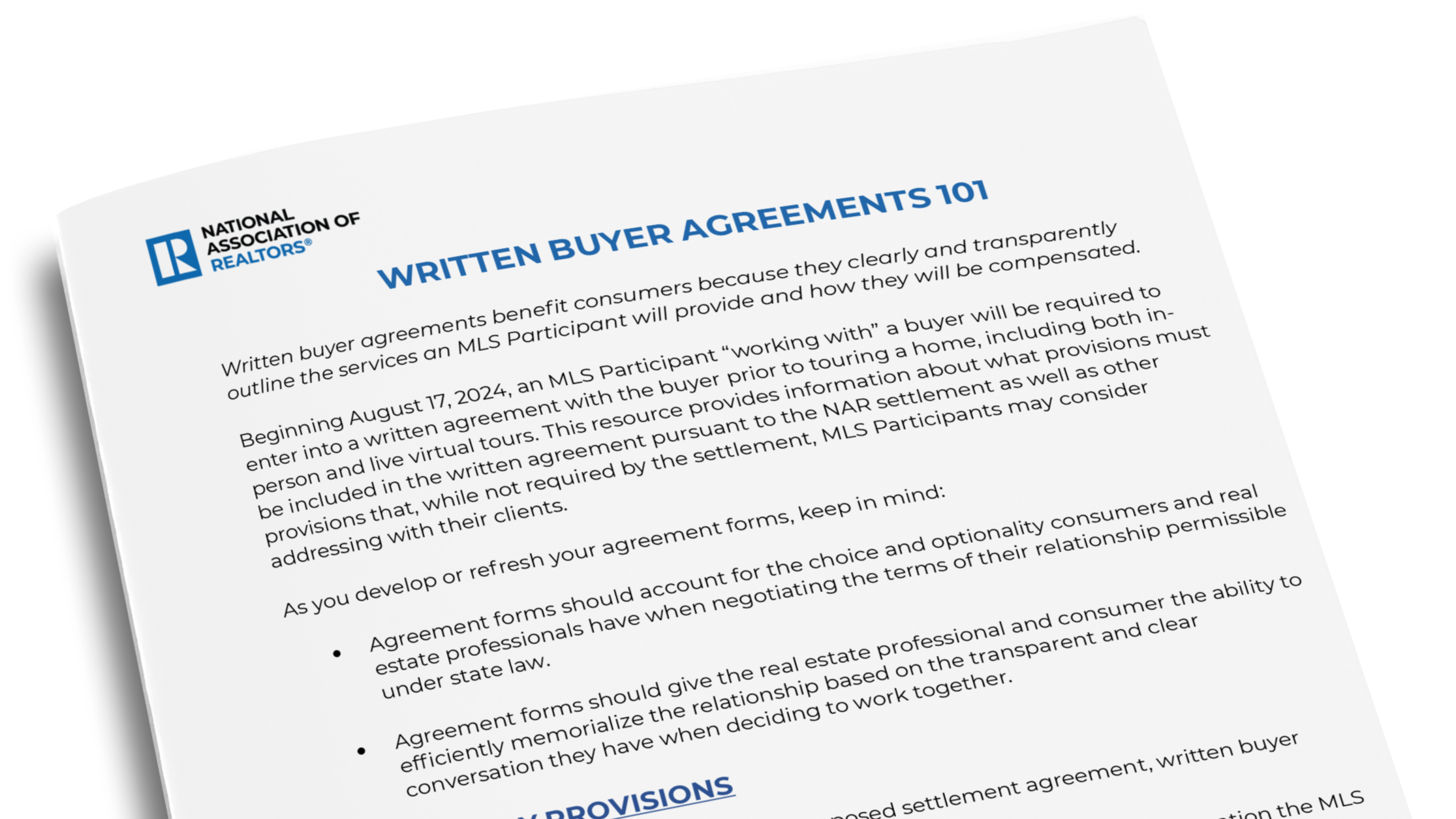 NAR Written Buyer Agreements 101 PDF document